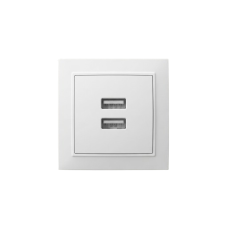 Розетка с 2-мя USB 2.1A внутренней установки, цвет: белый (MALTA)